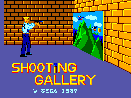 Shooting Gallery title screen for Sega Master System
